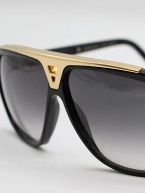 Louis Vuitton Evidence Z0350W Black & Gold Unisex Sunglasses - 66-7